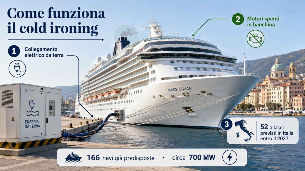 Cold ironing, le navi sono pronte: ora l’Italia deve accendere davvero le banchine