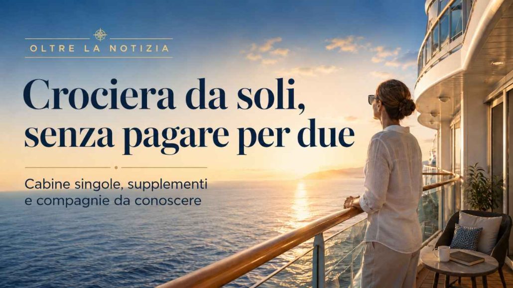 Crociera da soli, senza pagare per due: cabine singole, supplementi e compagnie da conoscere